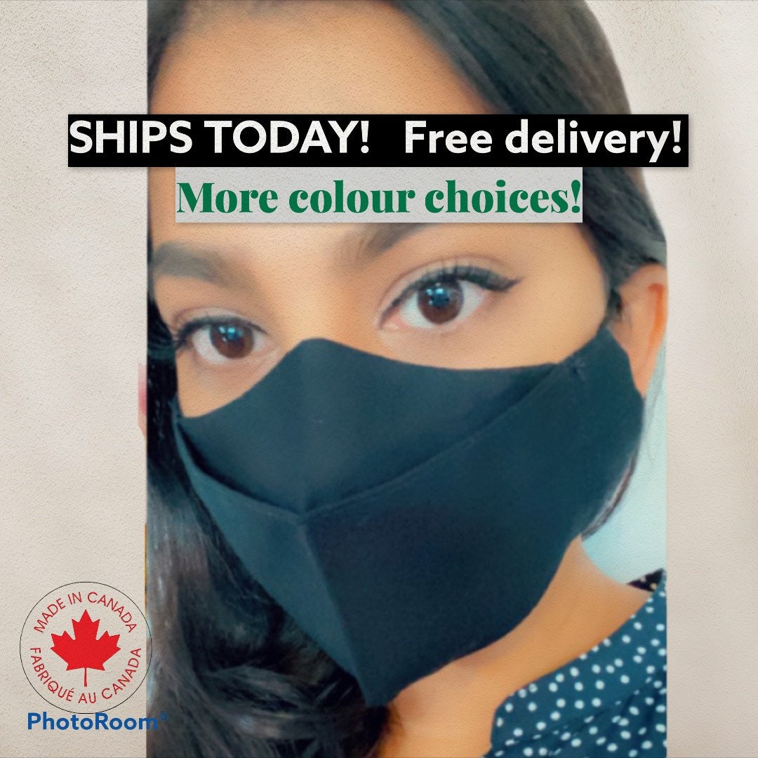 Adults Woman black face mask Breathable comfortable 3D face Etsy