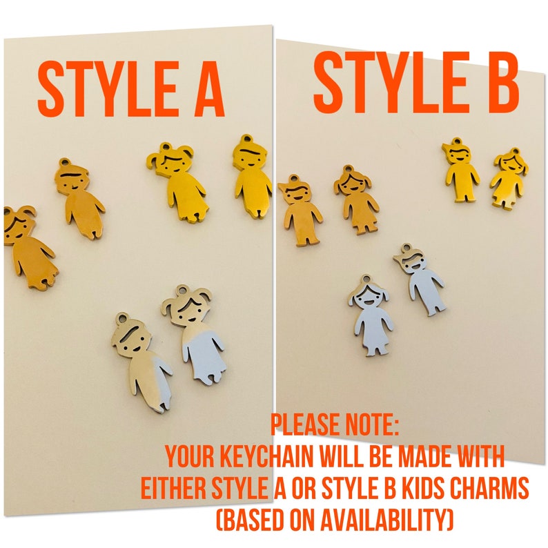 Family Keychain Children Keychain Personalized Keychain Handmade Engraved Keychain Customized Gift for Mom Gift for Dad Gift for Grandma image 4