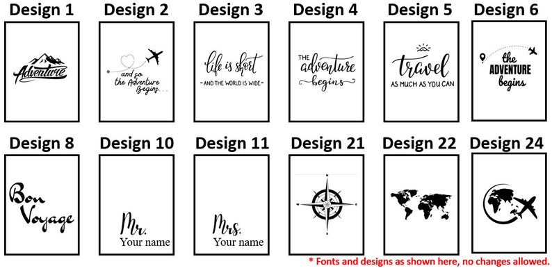 Puede incluir: Un conjunto de 10 dise&ntilde;os diferentes con tem&aacute;tica de viajes para sublimaci&oacute;n. Los dise&ntilde;os presentan varias citas e im&aacute;genes relacionadas con los viajes y la aventura, como una br&uacute;jula, un mapa del mundo y aviones. Los dise&ntilde;os son en blanco y negro y son adecuados para usar en tazas, camisetas, bolsas de mano y otros art&iacute;culos.