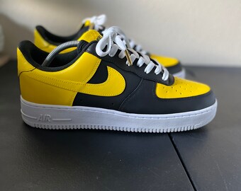 Custom Black and Yellow Air Force 1s - Etsy