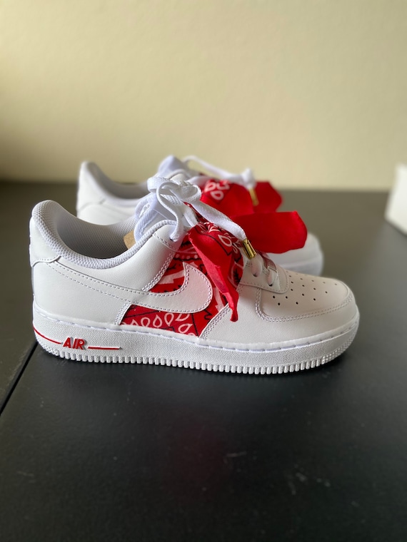 red bandana air force 1s