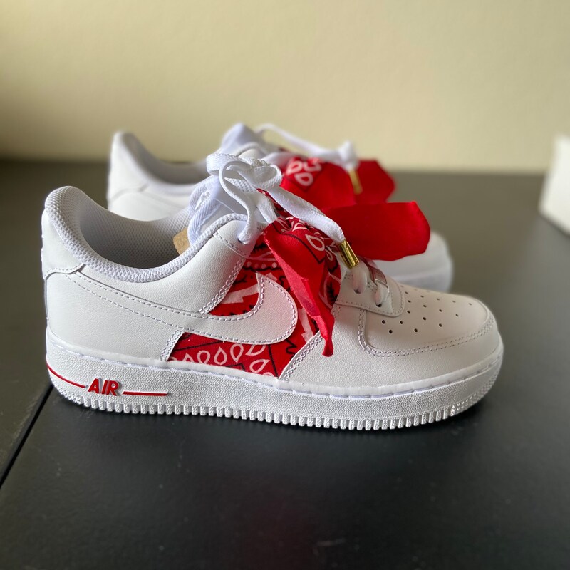 red bandana air force 1s