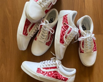 Custom Bandana Vans | Etsy