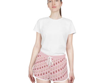 Pantalones cortos con estampado de Strawberry Shortcake / Pantalones cortos con estampado de postre rosa