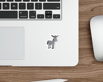 Cute Donkey Sticker, Cartoon Farm Animal Vinyl Decal