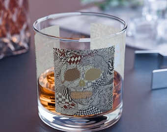 Fantasy Art Shot Glass, Gothic Skull Shot Glass, Abstract Creature Barware, Alternative Glass, Gamer Gift, Unique Collectible Shot Glass