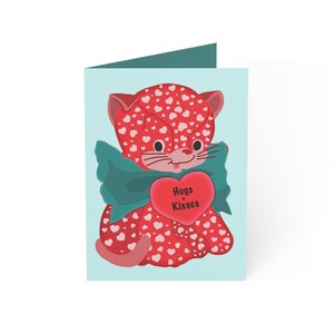 Biglietto di San Valentino con gattino (1, 10, 30 e 50 pezzi)