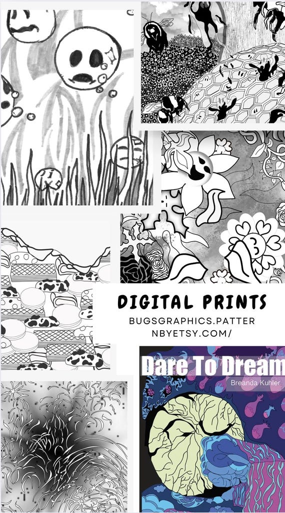 Dare to dream Digital coloring book Five printable sheets
