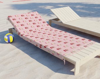 Cupcake Beach Towel, Cute Dessert Pool Towel, Pink Kawaii Beach Towel, Bakery Print Summer Towel, Sweet Cupcake Lover Gift