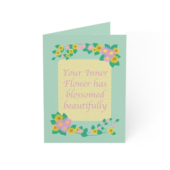 Floral Daisy one year anniversary or mile stone card. Great for someone who loves Daisy's and has accomplished a goal over the year.
