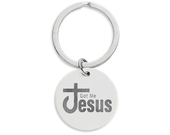 Christian Keychain Got Me Jesus Keychain, Faith Key Ring, Inspirational Religious Gift