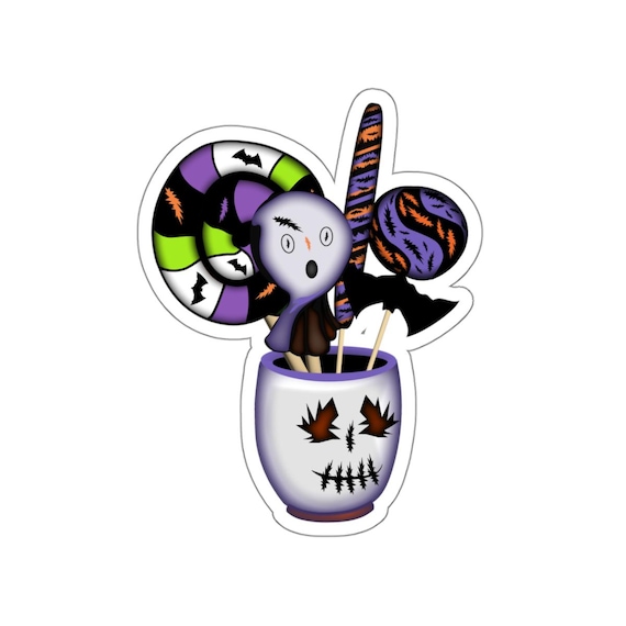 Halloween Die-Cut Stickers | Spooky Decorative Decals for Kids, Treat Bag Favors, Halloween Party Supplies, Cute & Fun Gifts