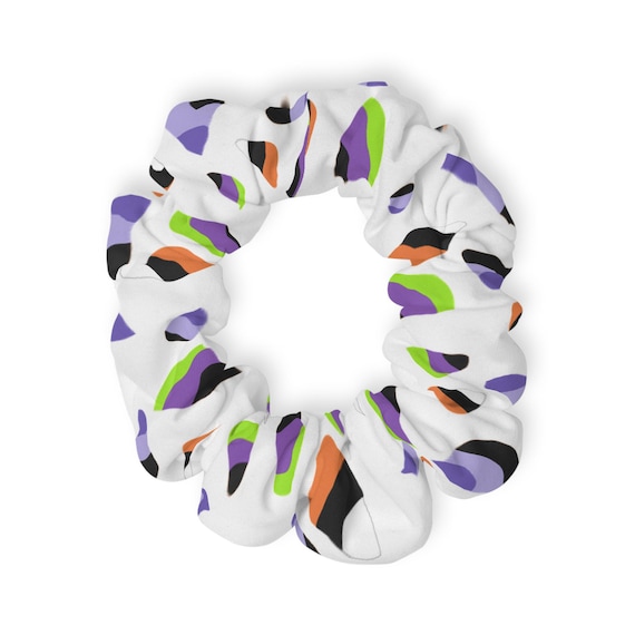 Halloween Candy corn Colorful Patterned Scrunchie | Gift for Friends, Fun Party Vibe