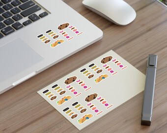 Cookie Stickers, Cute Dessert Sticker Sheet, Bakery-Themed Vinyl Decals for Planners, Journals, and Scrapbooking