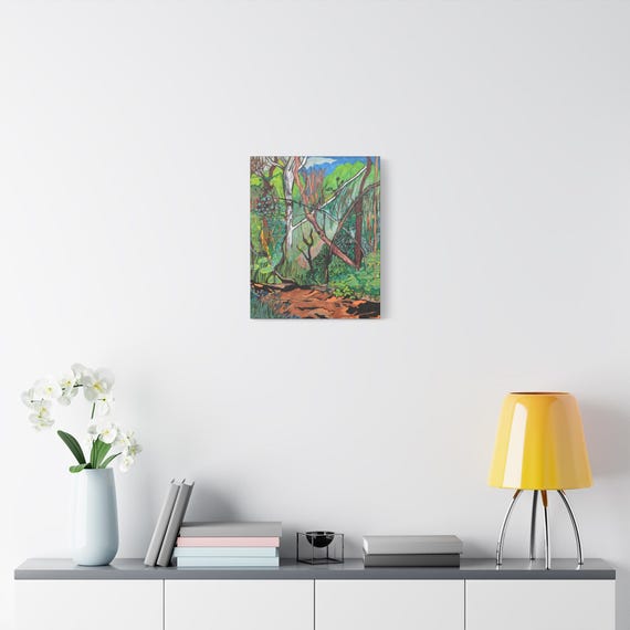 Nature-Inspired Stretched Canvas Art Print, Wall Decor, Bohemian Home Decor, Gift for Nature Lovers, Botanical Wall Art