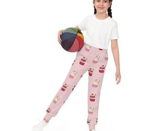 Cupcake Muster Kinder Jogginghose | Pinke All-Over-Print Kinderhose