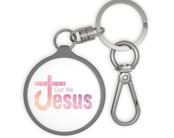 Christian Keychain Got Me Jesus, Faith Key Ring with Cross, Religious Keychain Gift, Inspirational Christian Accessory, Jesus Gift