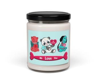Valentine Pet Love Scented Soy Candle, 9oz