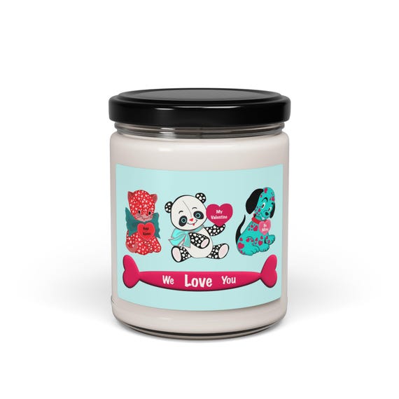 Valentine Pet Love Scented Soy Candle, 9oz