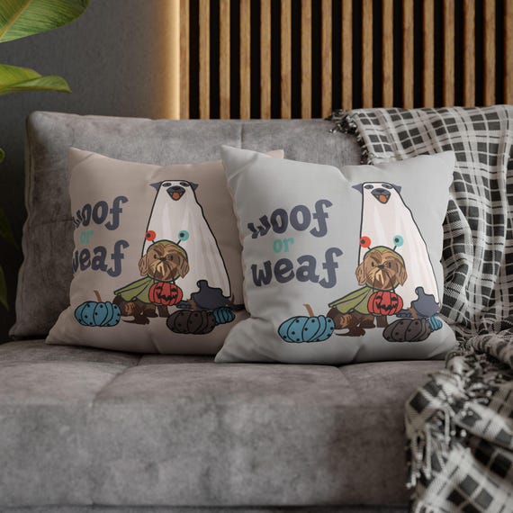 Halloween Pet-Themed Pillowcase, Cozy Home Decor, Dog Lover Gift, Spooky Season, Cute Cushion Cover