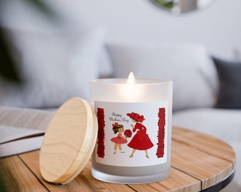 Mother’s Day Candle Gift, Mom Gift Candle, Happy Mothers Day Decor, Gift for Mom from Daughter, Floral Candle Keepsake