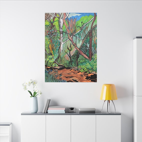 Vibrant Nature Canvas Art Print, Stretched, 0.75" Depth, Colorful Wall Decor for Home, Office, Gift for Nature Lovers, Eco-Friendly Art