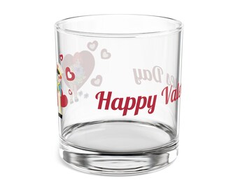 Valentine's Day shot glass, romantic couple heart design, love gift for him or her, anniversary party favor