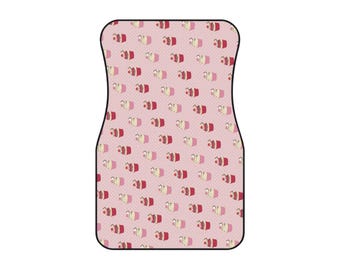 Pink Cupcake Pattern Car Mats | Set of 4