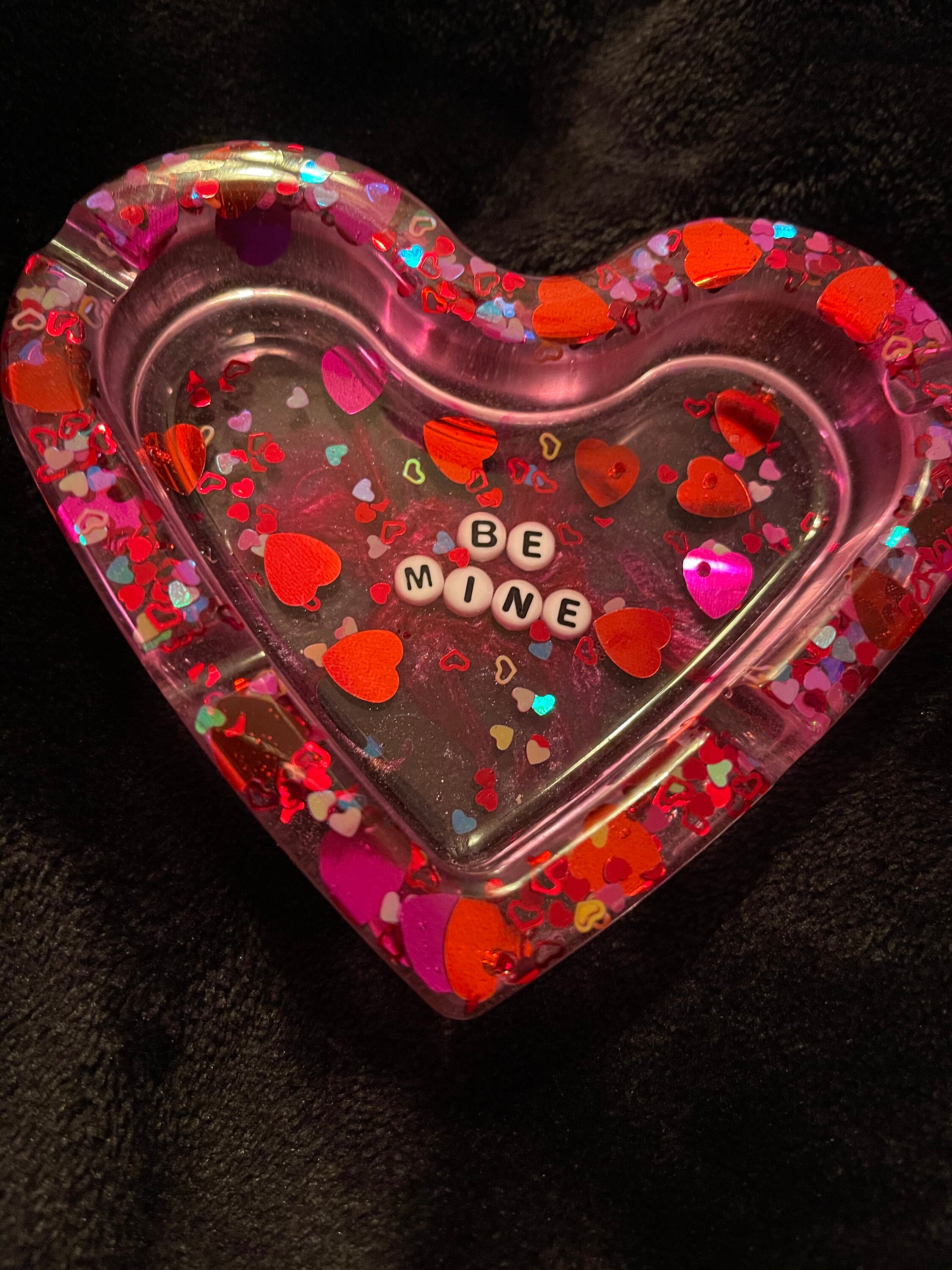 Be Mine heart ash tray Etsy