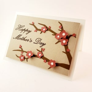 Carte 3D faite à la main - Fête des mères « Cherry Blossoms »
