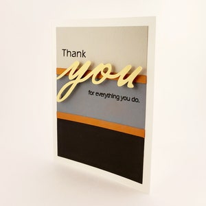 Carte 3D faite à la main - Merci « Merci pour tout ce que vous faites »