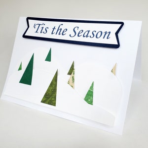Carte 3D faite à la main - Noël "Snowy Hills"