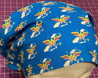 Retro Wonder Scrub Cap: European Style with Adjustable Toggle, comic book fan
