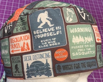 Sasquatch Skull Cap: Bigfoot Novelty Print