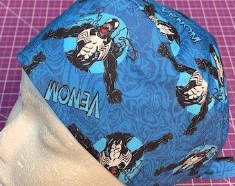 Venom Skull Scrub Cap: Anti-Hero Style, Tie Back