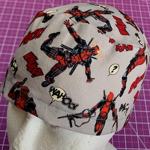 Deadpool Inspired Tie Back Surgical Scrub Cap
