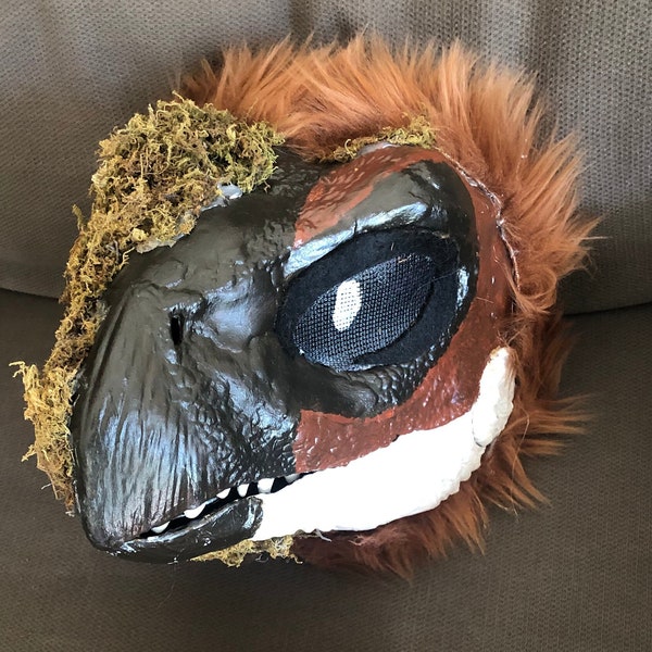 MQ Fursuit/Dino mask || Head and tail || Raptor mask premade