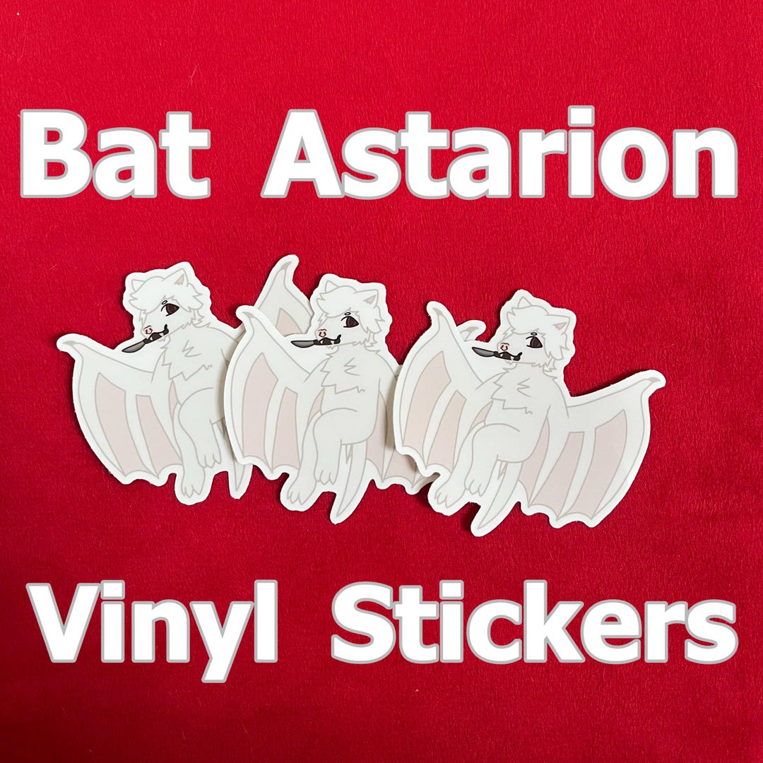 Bat Astarion Vinyl Stickers | Baldur's Gate 3 - Etsy