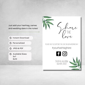 Destination Wedding Hashtag Sign