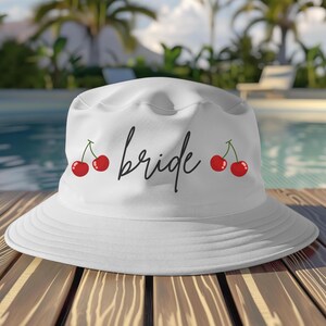 Bride Bucket Hat, Destination Wedding Bride Hat, Bride Hat Beach, Bucket Hat for Bride