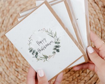 Plantable Seed Happy Housewarming Card, 6x4", Greeting Card, Handmade, new house gift, Blank Inside, For fall anniversary, new home