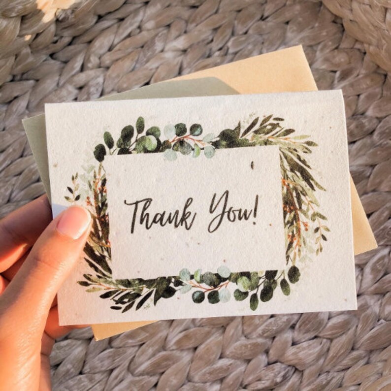 Plantable Seed Thank You Card Variety Pack of 6 6x4 Etsy