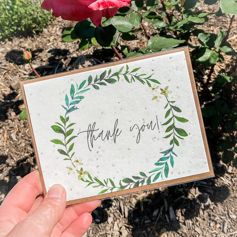 Plantable Seed Thank You Card Variety Pack of 6 6x4 Etsy