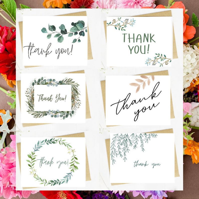 Plantable Seed Thank You Card Variety Pack of 6 6x4 Etsy
