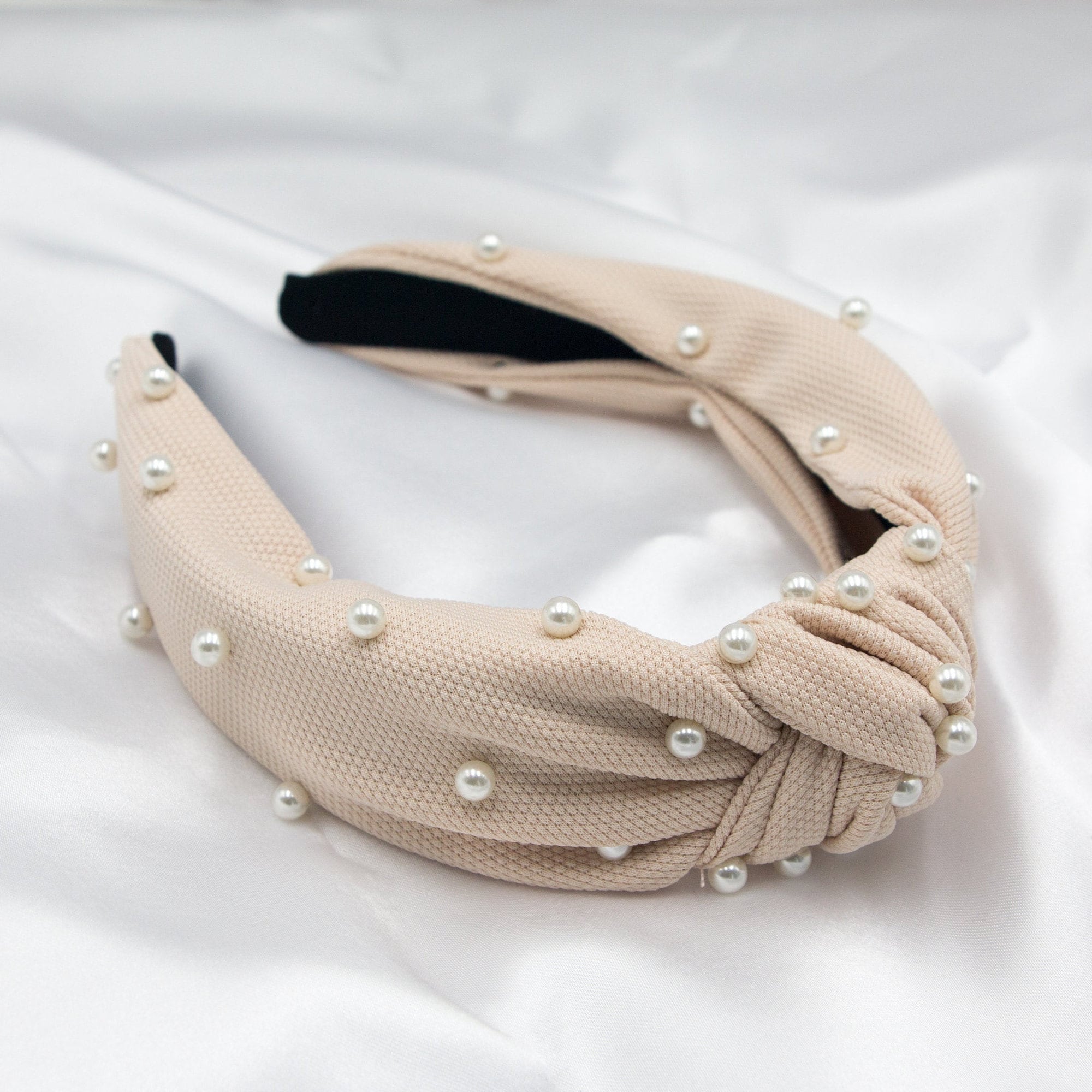 Fashion knotted headband with pearls Etsy