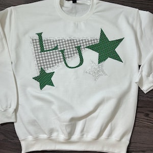 Custom Applique College Sweatshirt: Game Day Patchwork