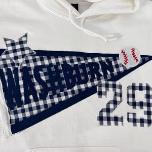 Custom Applique Baseball Sweatshirt: Personalized Patchwork Design