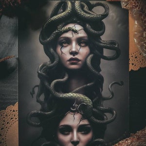 The Gorgons - Art Print - Medusa - Witchcraft - Dark Goddess