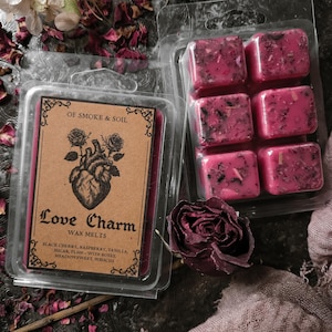 Love Charm - Black Raspberry Vanilla - Wax Melts - Scented Wax Tarts - Soy Wax - Witch Wax Melts - Witchcraft - Ritual Melts - Spell Melts