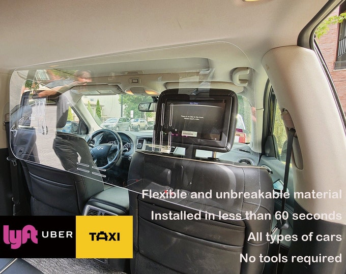 Car Sneeze Guard, Vehicle Partition, Car Divider, for UBER, LYFT and